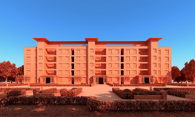 modern architecture 3D model 6