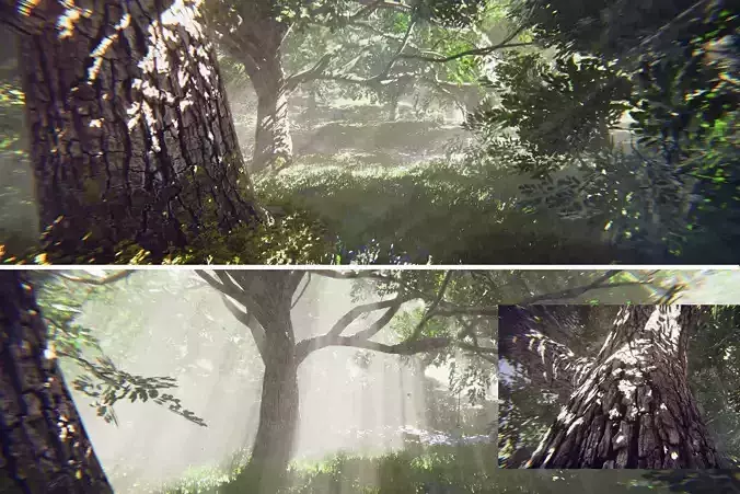 Big Oak Low-poly 3D model
