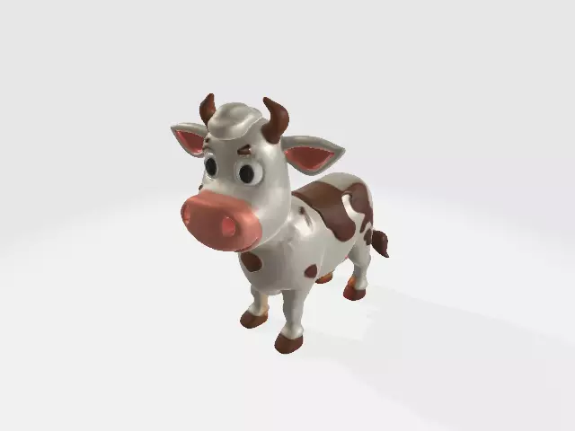 Cartoon cow 3D model