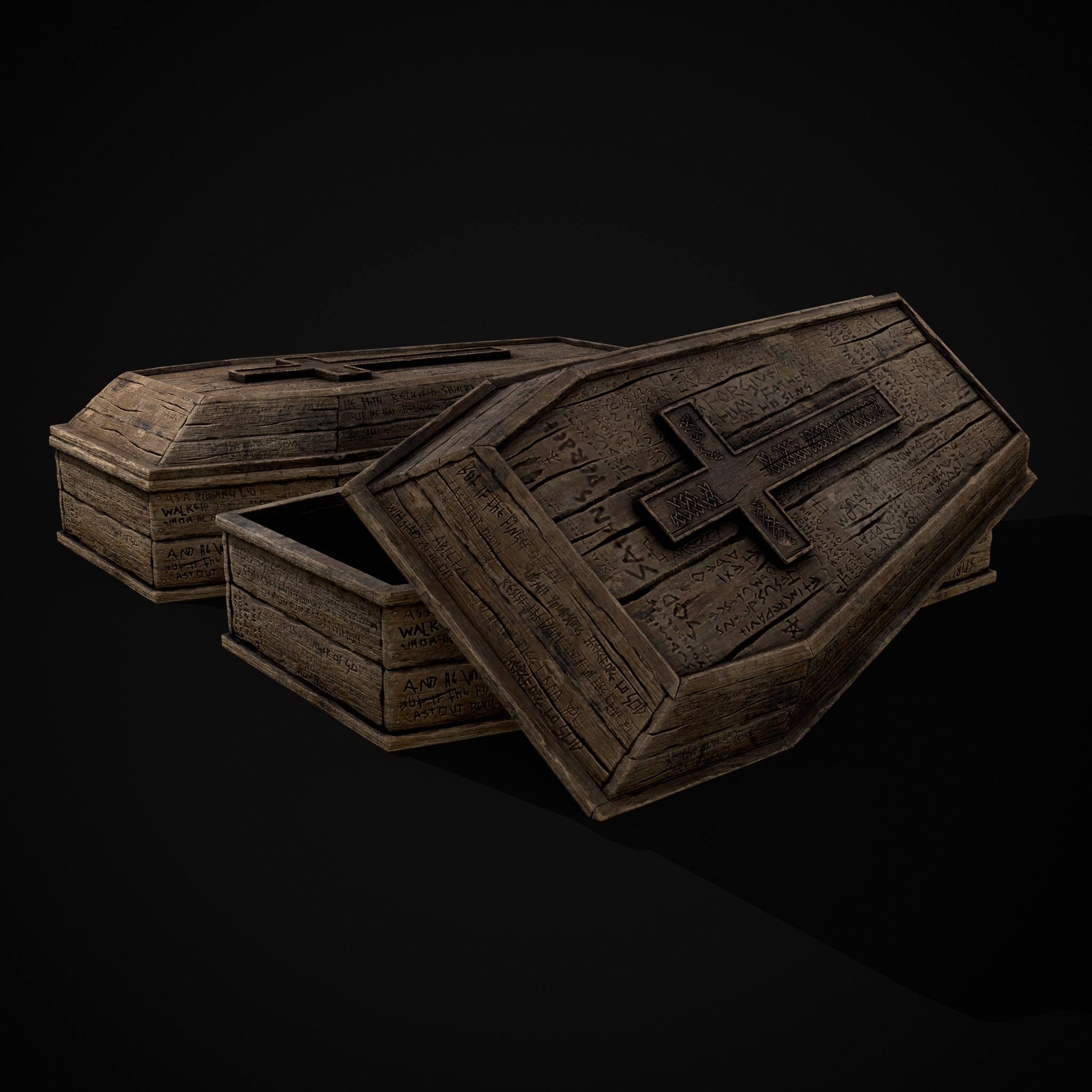 Coffin of the Damned Low-poly 3D model_3