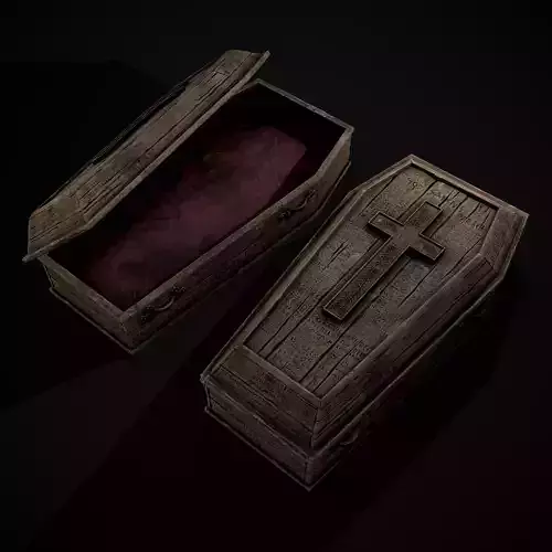 Coffin of the Damned Low-poly 3D model