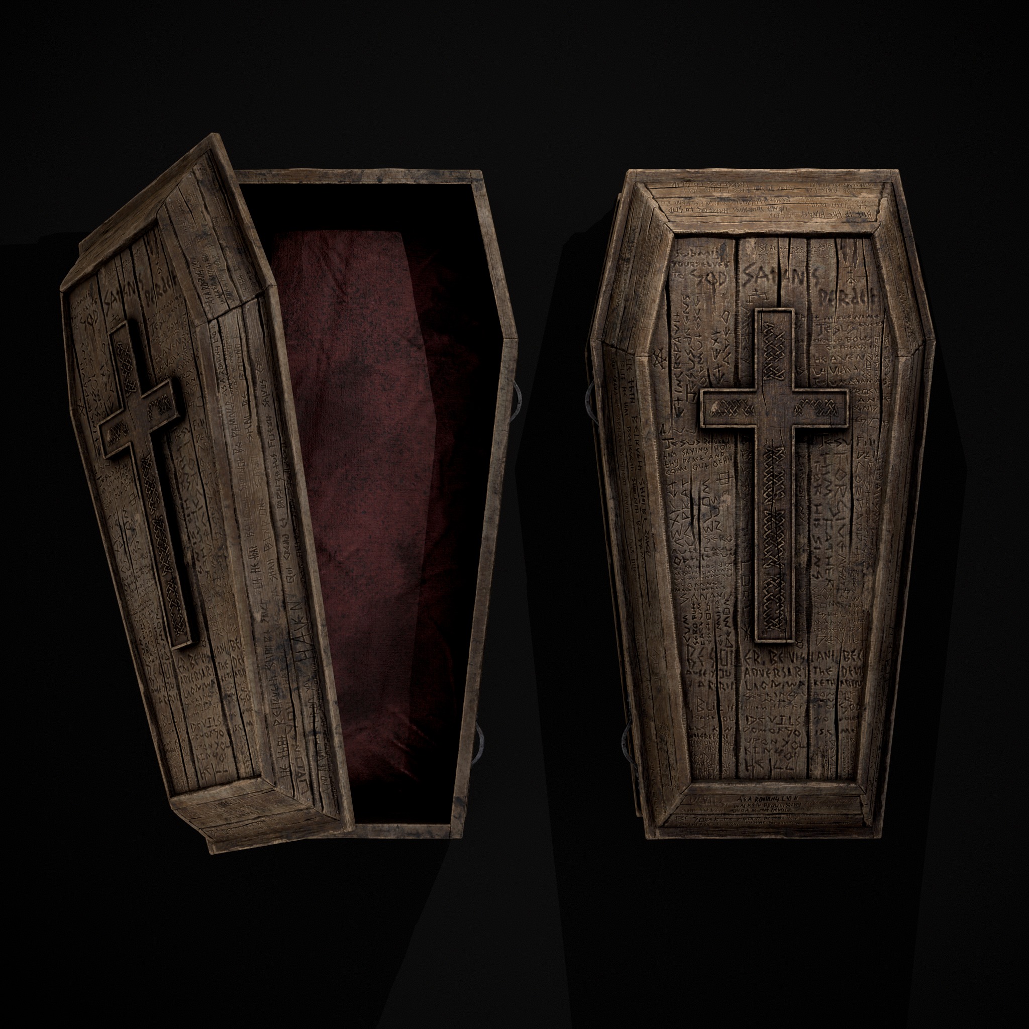 Coffin of the Damned Low-poly 3D model_5
