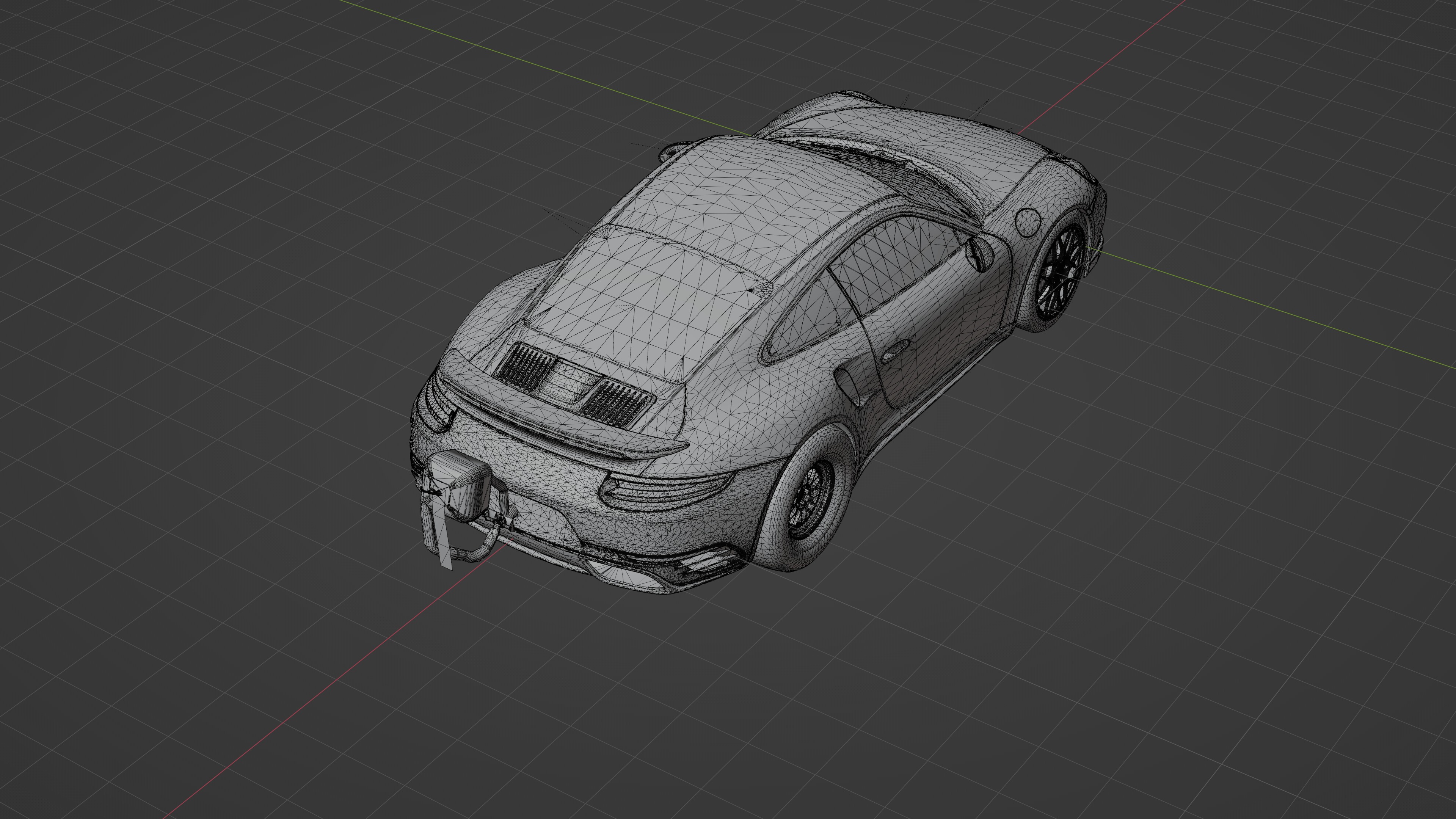 Porsche 911 Turbo S Drag Racing 3D Model 3D model_20