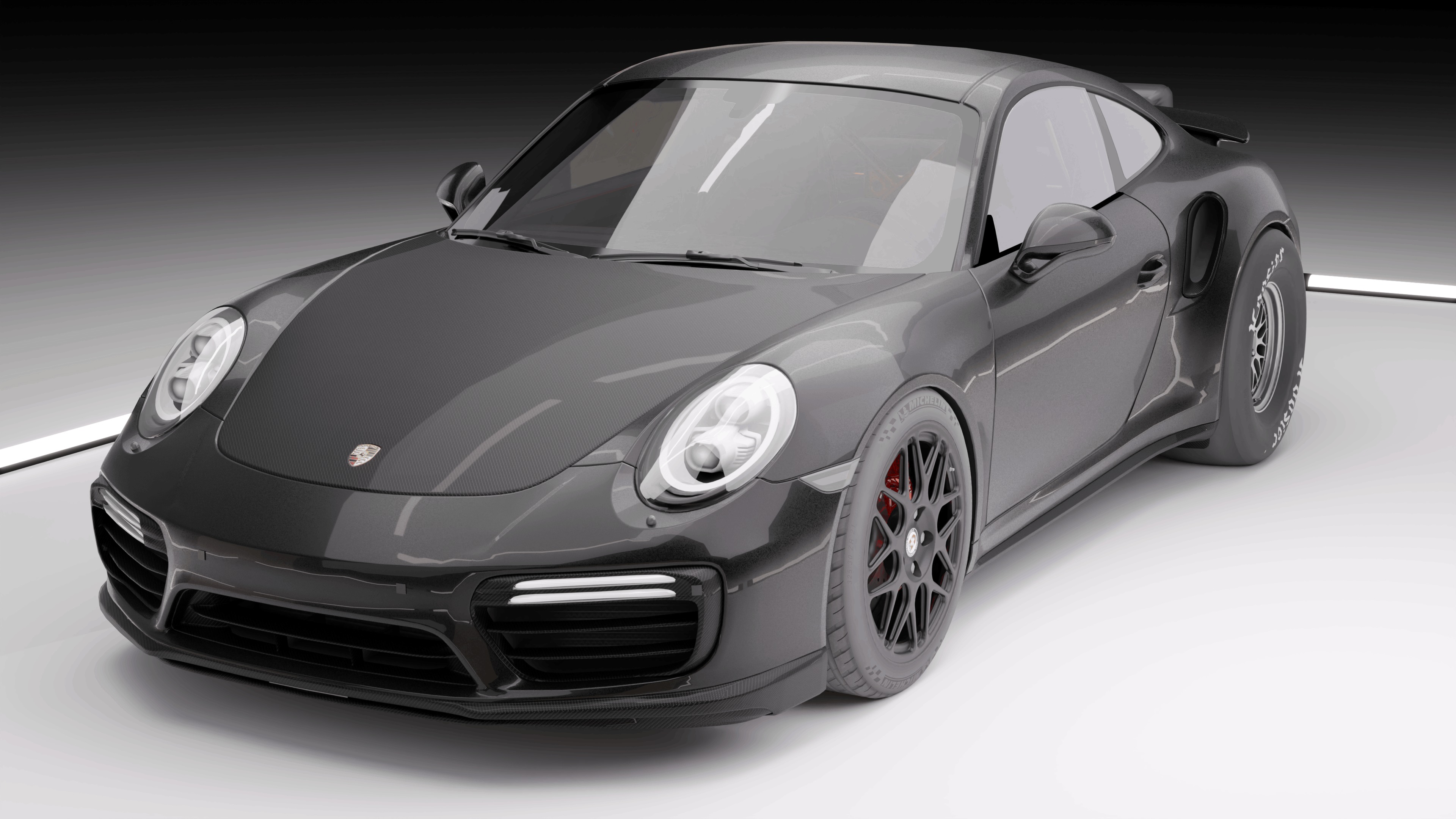 Porsche 911 Turbo S Drag Racing 3D Model 3D model_3