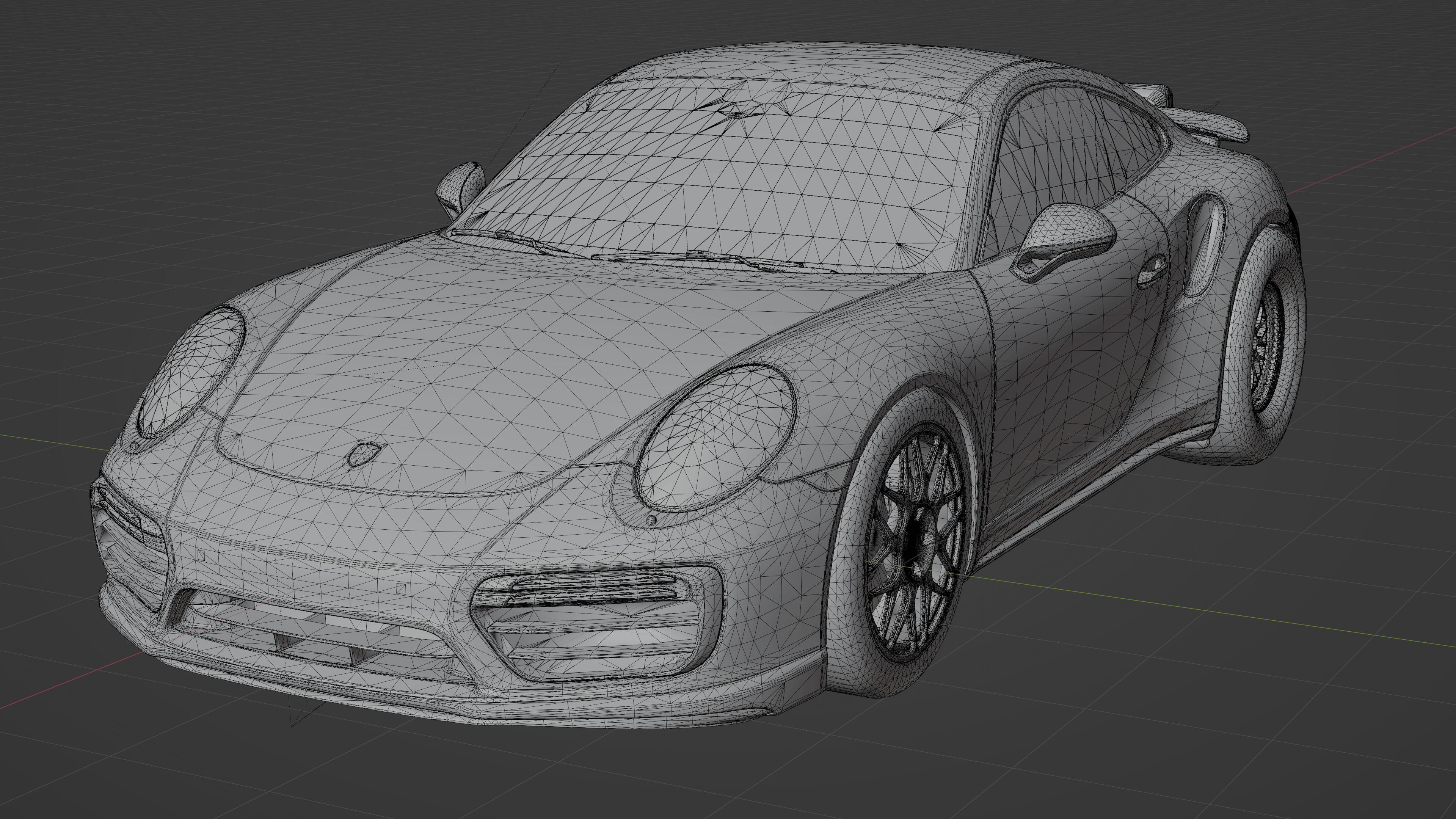 Porsche 911 Turbo S Drag Racing 3D Model 3D model_12