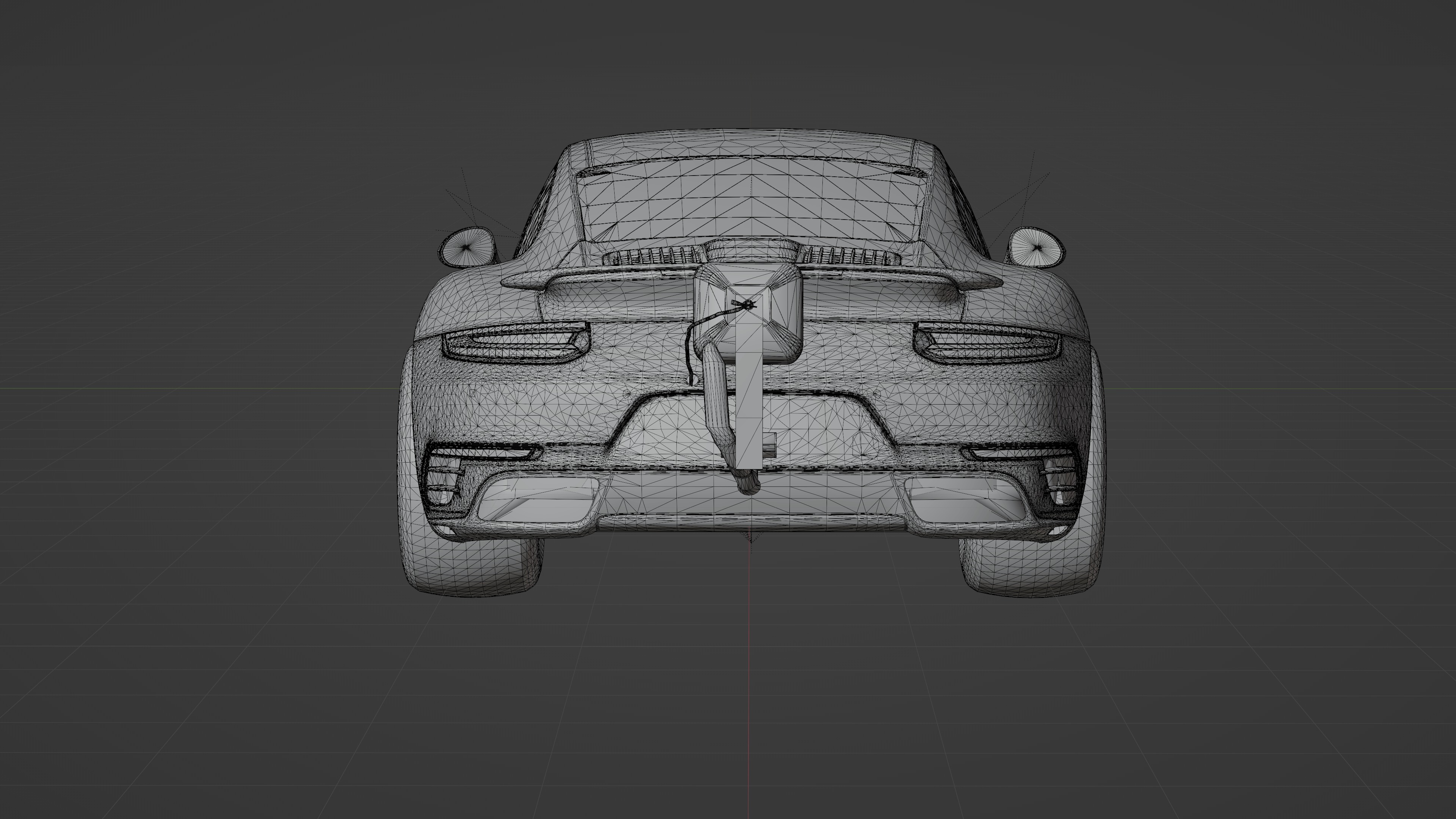 Porsche 911 Turbo S Drag Racing 3D Model 3D model_16