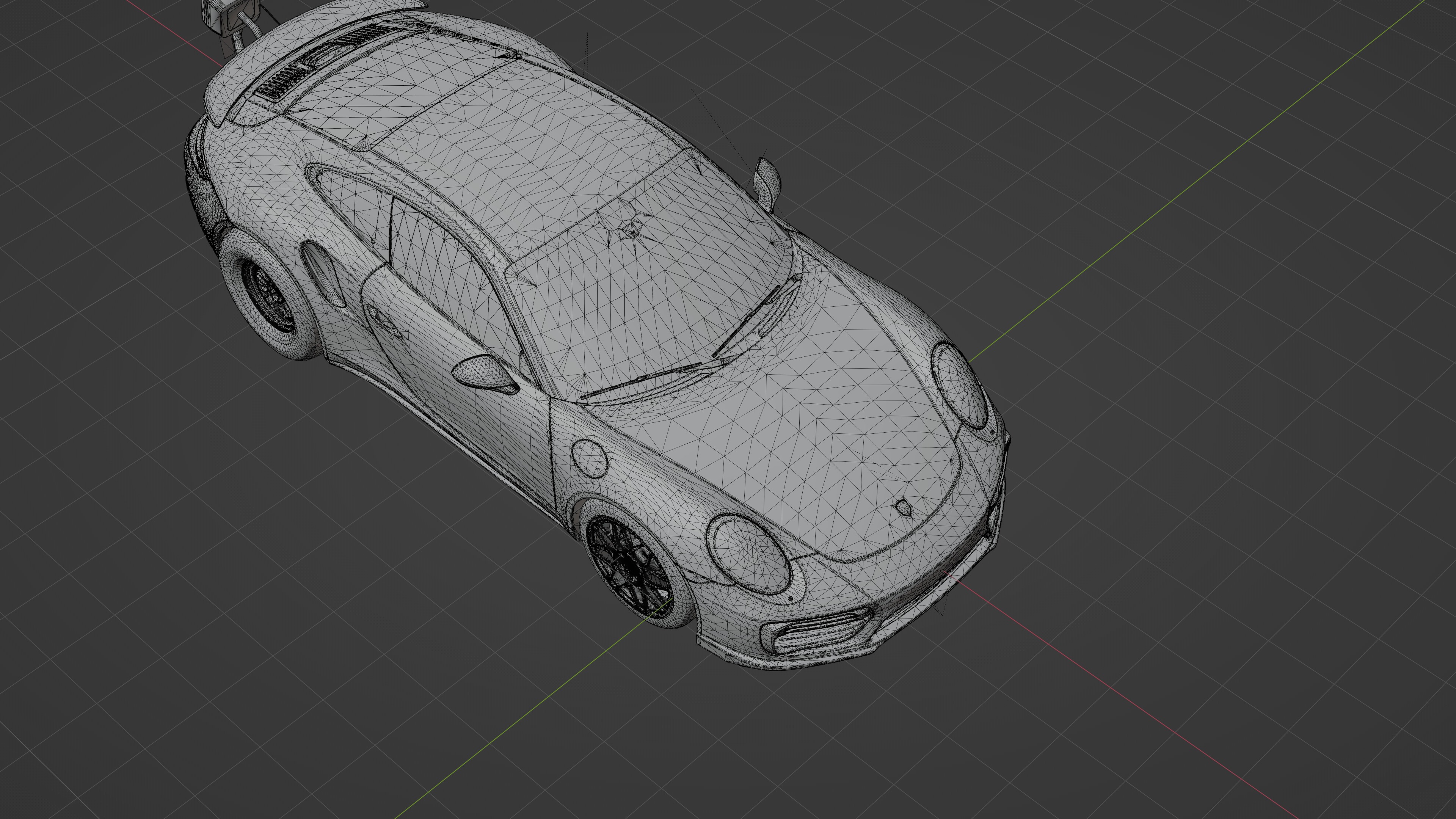 Porsche 911 Turbo S Drag Racing 3D Model 3D model_21