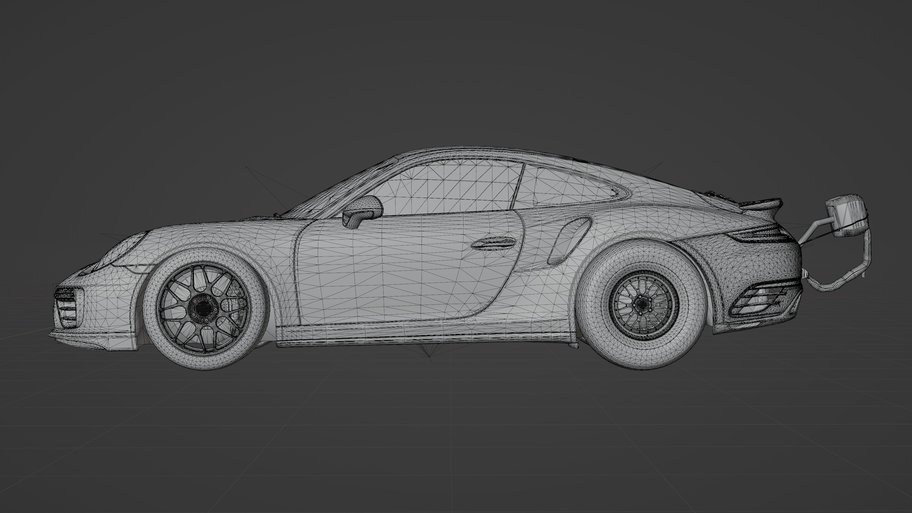 Porsche 911 Turbo S Drag Racing 3D Model 3D model_17