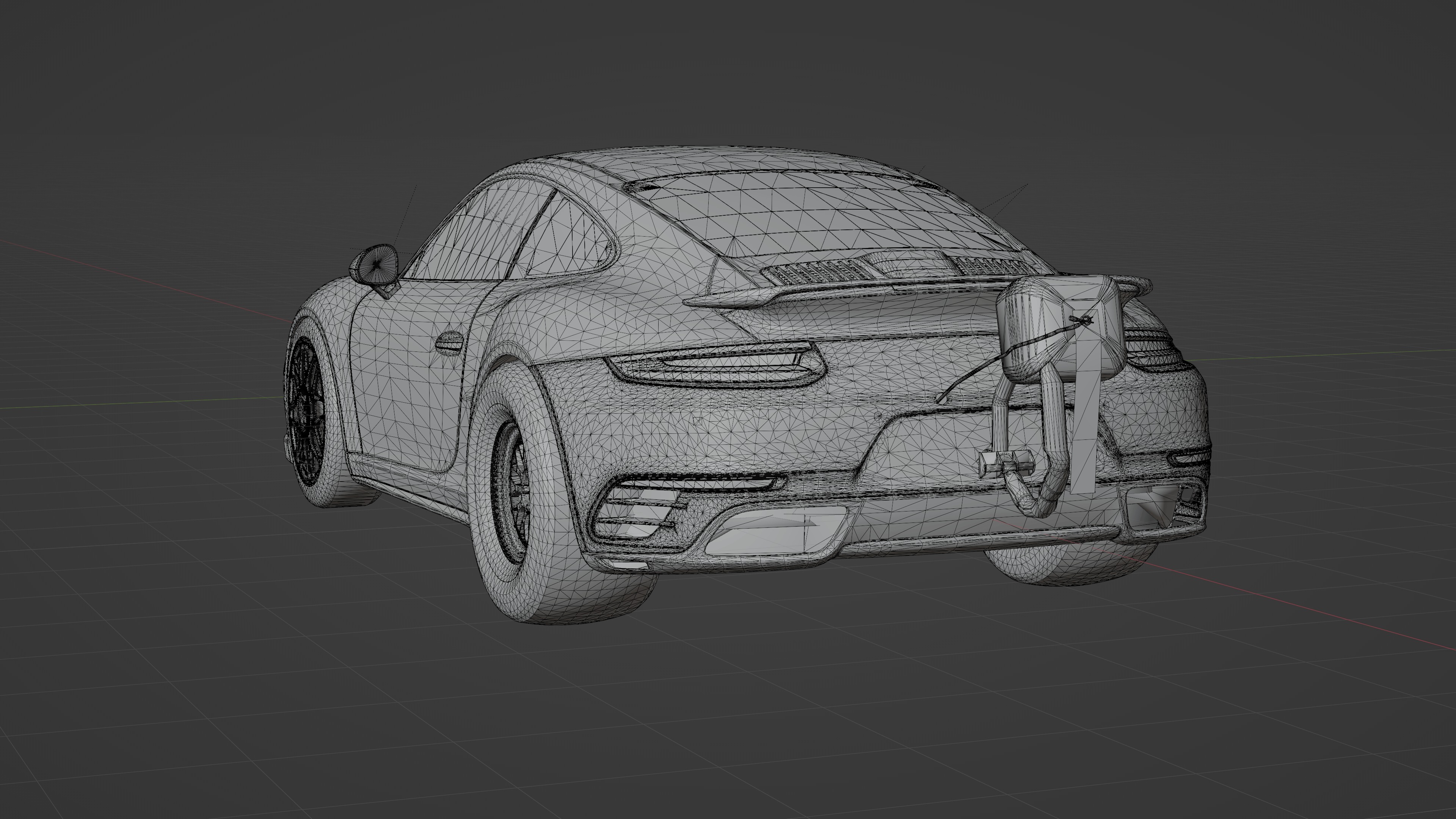 Porsche 911 Turbo S Drag Racing 3D Model 3D model_15