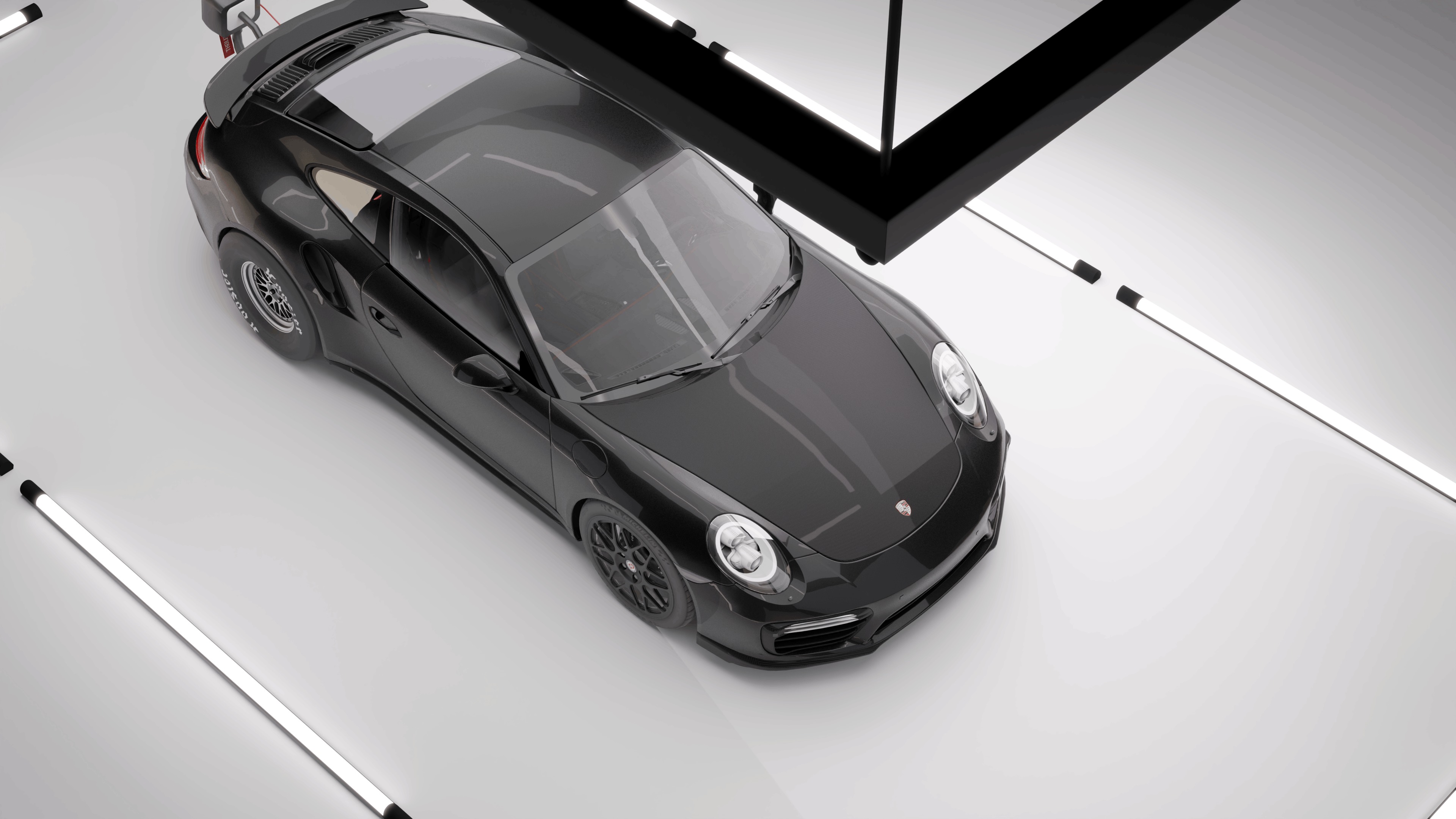 Porsche 911 Turbo S Drag Racing 3D Model 3D model_4