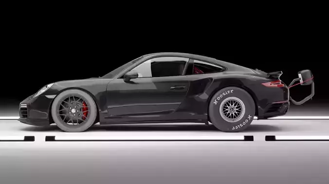 Porsche 911 Turbo S Drag Racing 3D Model