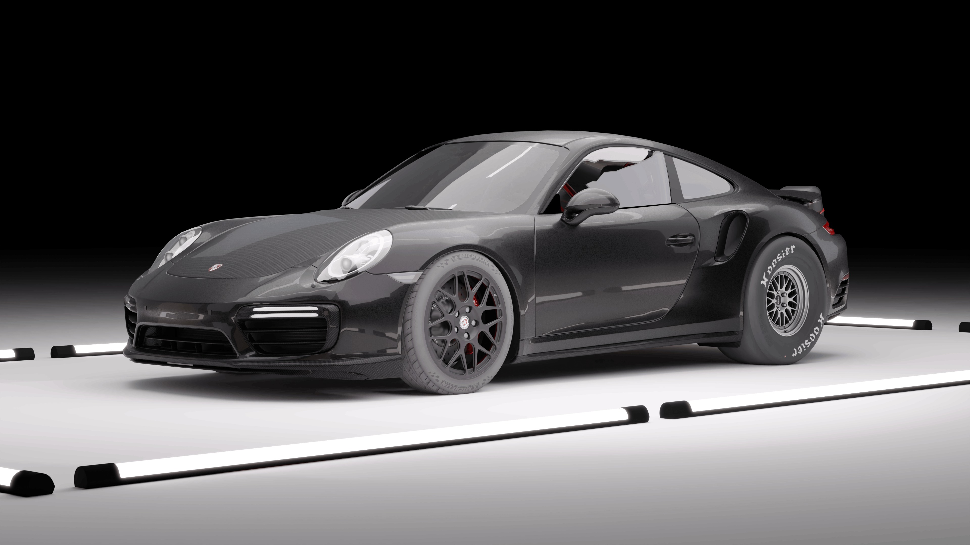 Porsche 911 Turbo S Drag Racing 3D Model 3D model_10