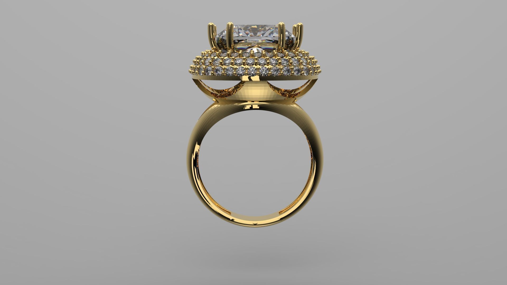 coution cut  ring 3D print model_2