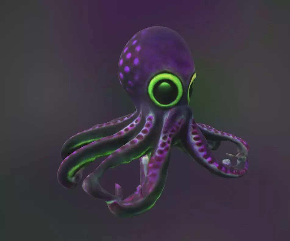 Toxic octopus 3D print model