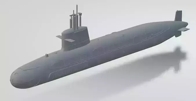 SCORPENE CLASS SUBMARINE SCALE MODEL 3D print model