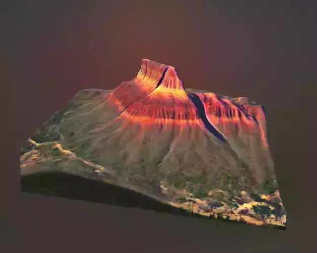 Arizona Mesa Mountain 3D print model