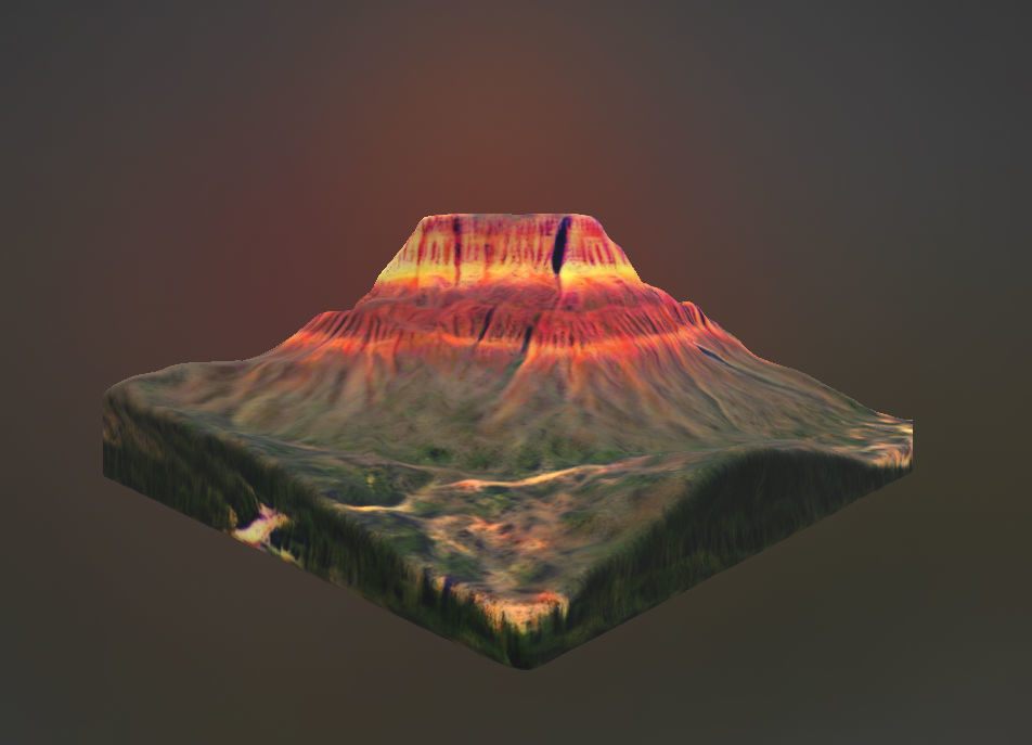 Arizona Mesa Mountain 3D print model_4