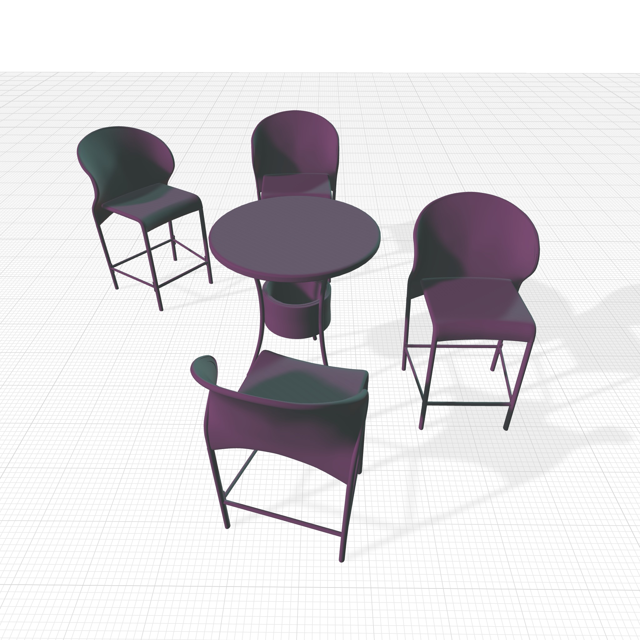 Nicodemus Long Dining Set 3D model_3