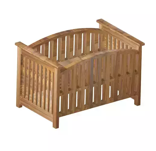 Wooden Baby Crib 3D print model
