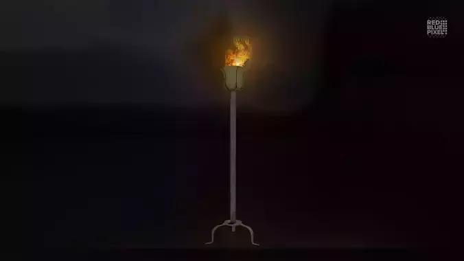 Medieval Torch V03