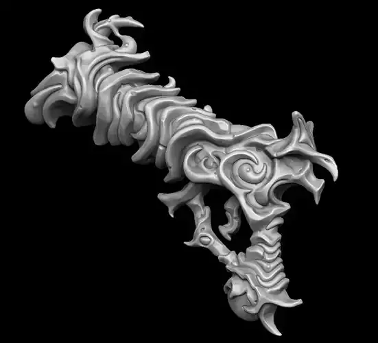 Fantasy undead pistol 3d print 3D print model