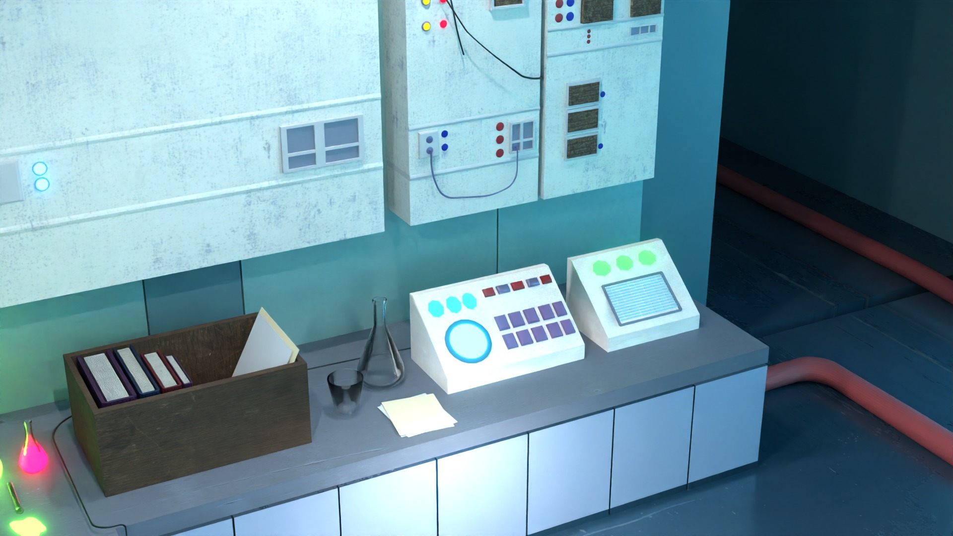 3D Model of a Futuristic Laboratory by AKIRAA-LM Low-poly 3D model_2