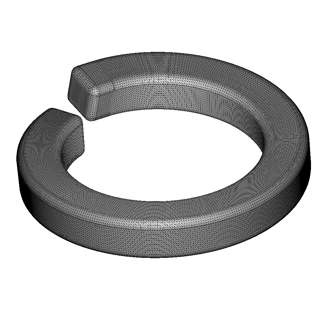 Steel Spring Washer 3D print model_4