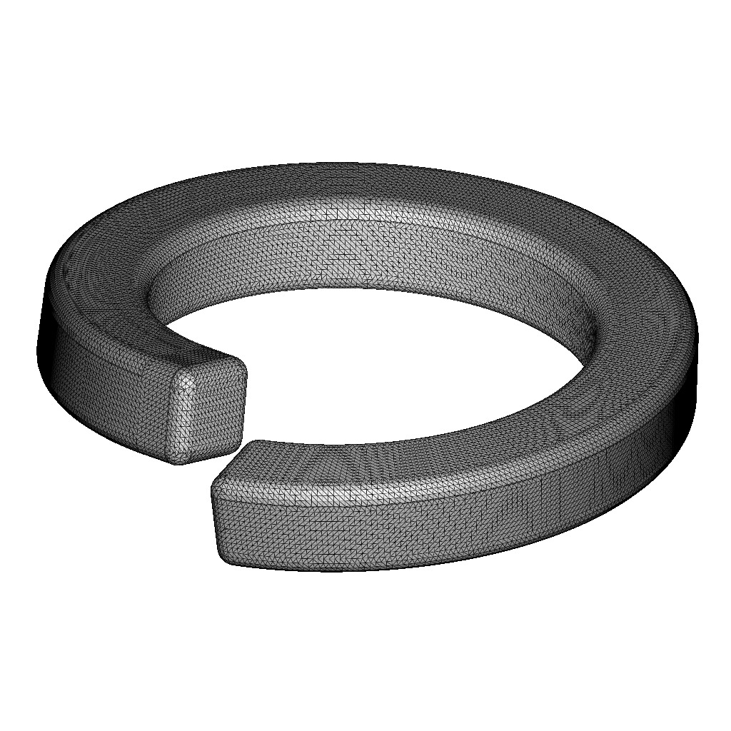 Steel Spring Washer 3D print model_3