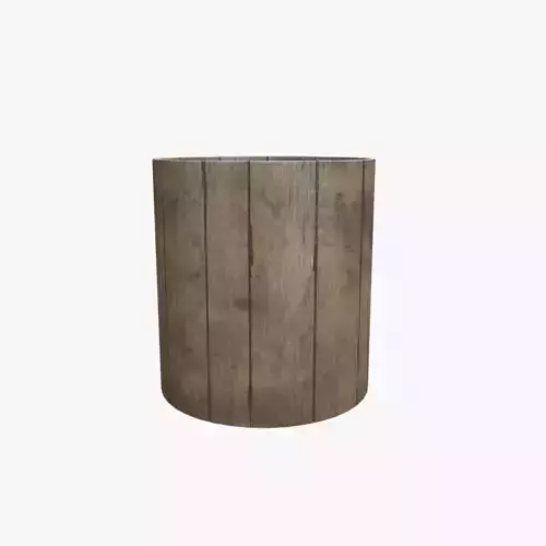 Wooden Bucket Low-poly 3D model