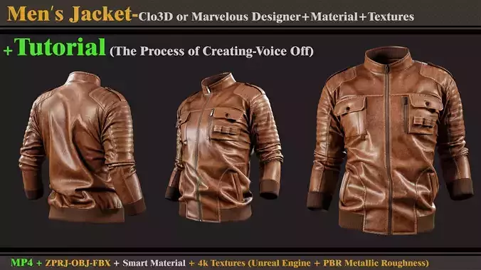 The Process of Creating Mens Jacket-TUTORIAl-Files