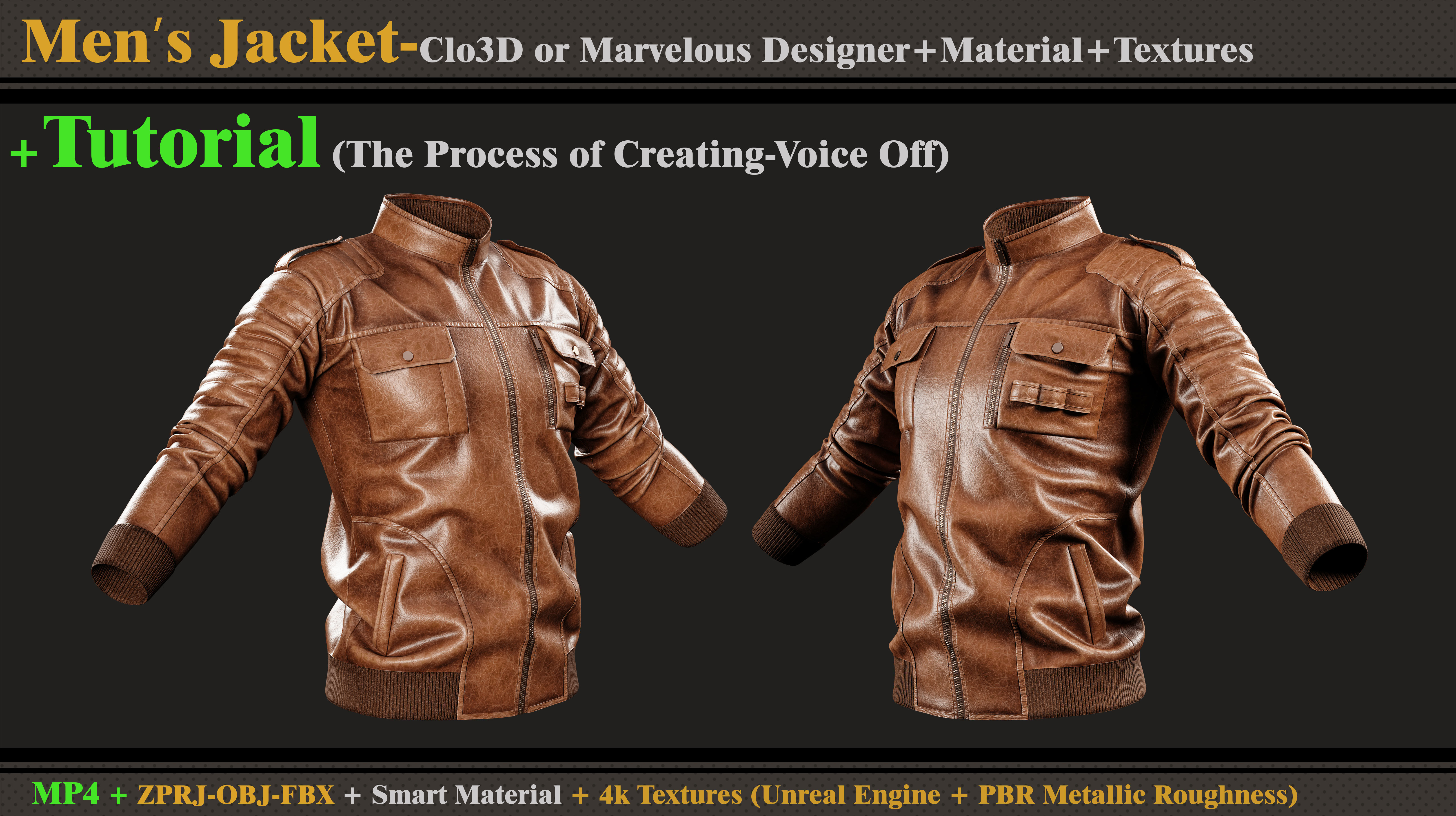 The Process of Creating Mens Jacket-TUTORIAl-Files 3D model_2