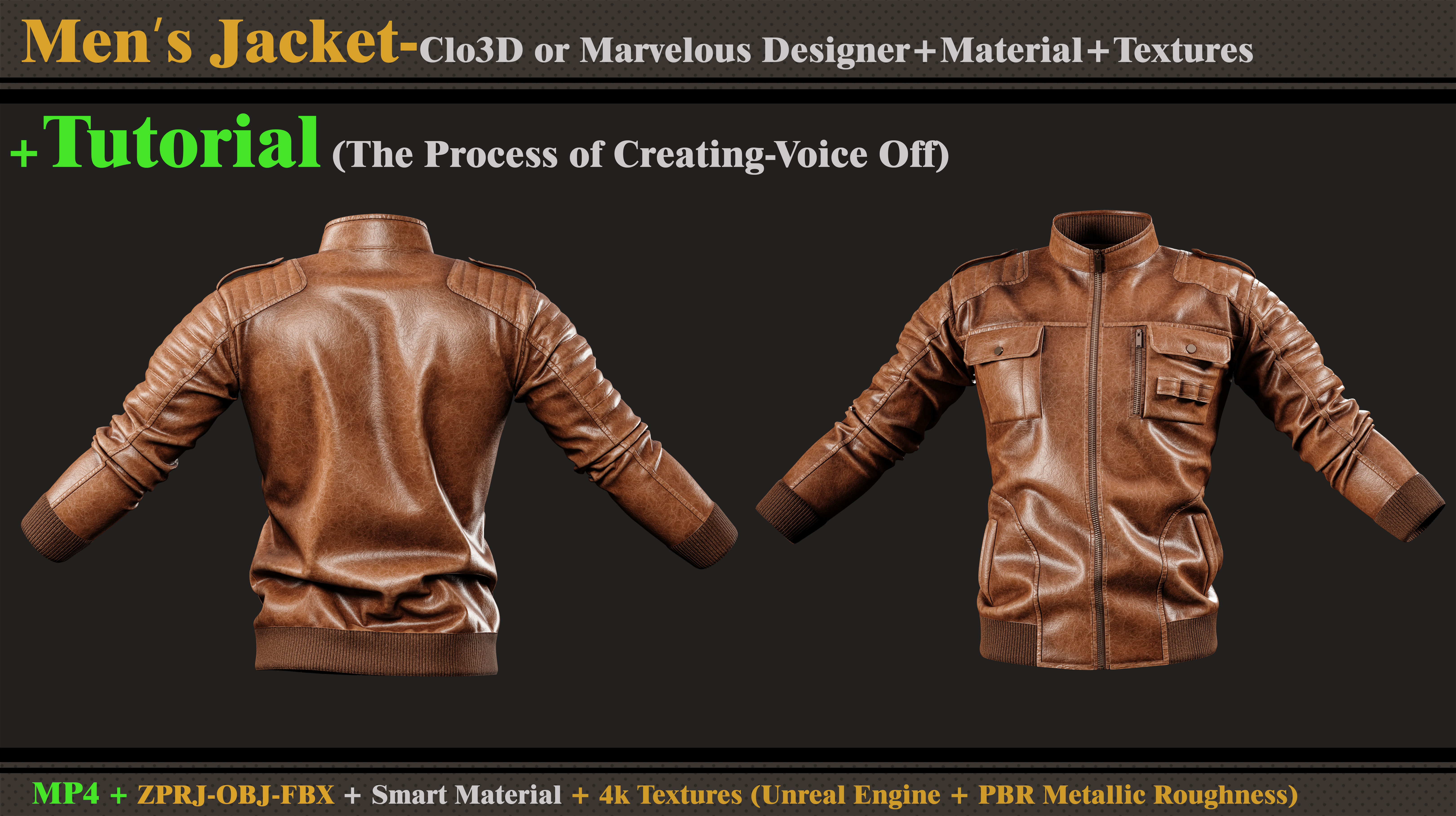 The Process of Creating Mens Jacket-TUTORIAl-Files 3D model_1