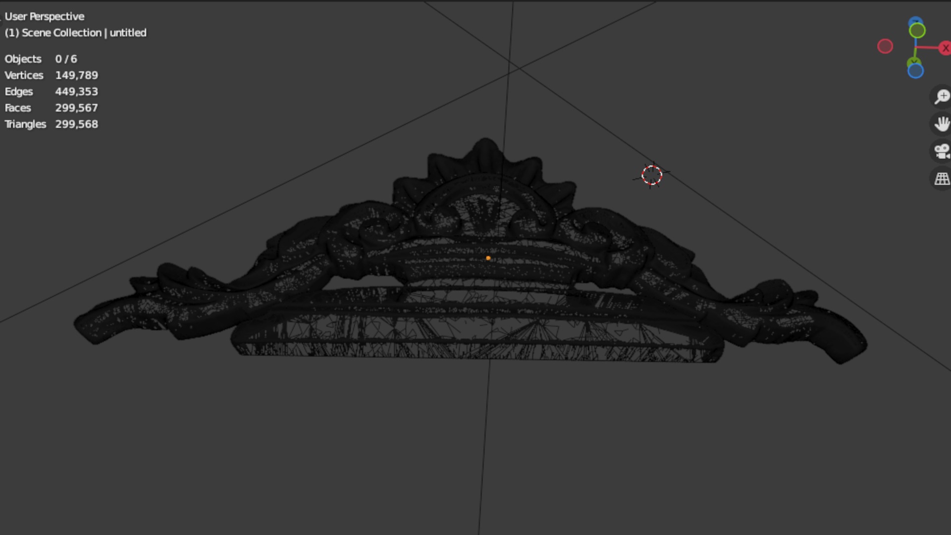 Classic decor ornament carved 22 3D model_7