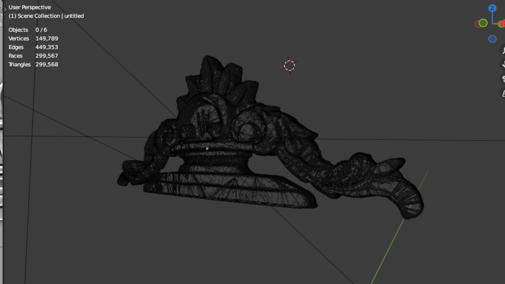 Classic decor ornament carved 22 3D model_6