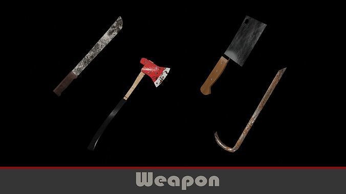 Free Weapons Low-poly 3D model