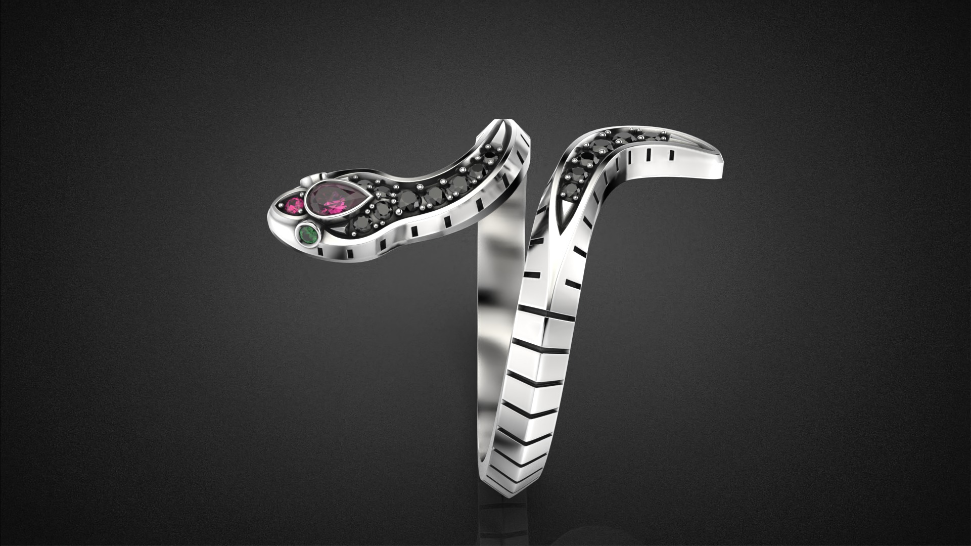 Serpenti Snake ring 2025 all sizes R46 3D model 3D printable | CGTrader