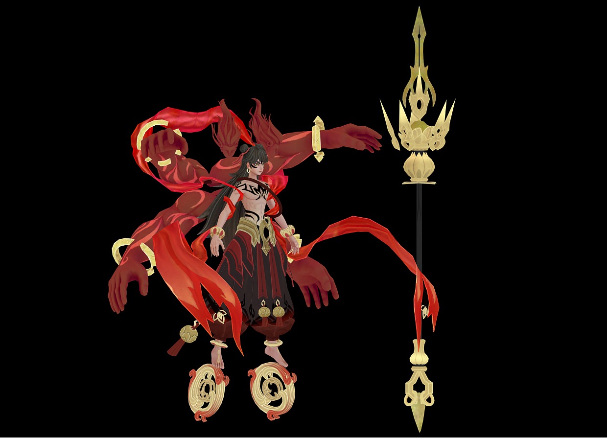 God Nezha 3D model_12