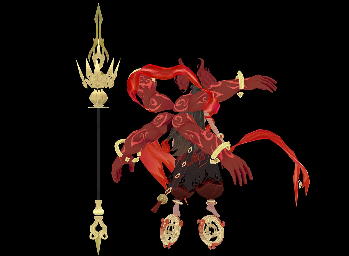 God Nezha 3D model_14