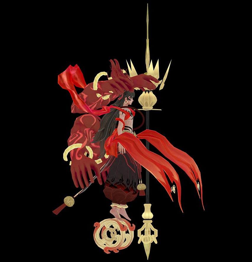 God Nezha 3D model_13