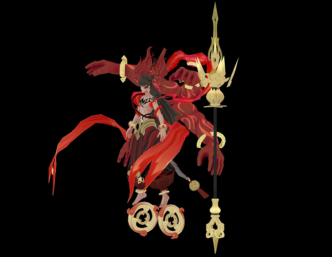 God Nezha 3D model_16