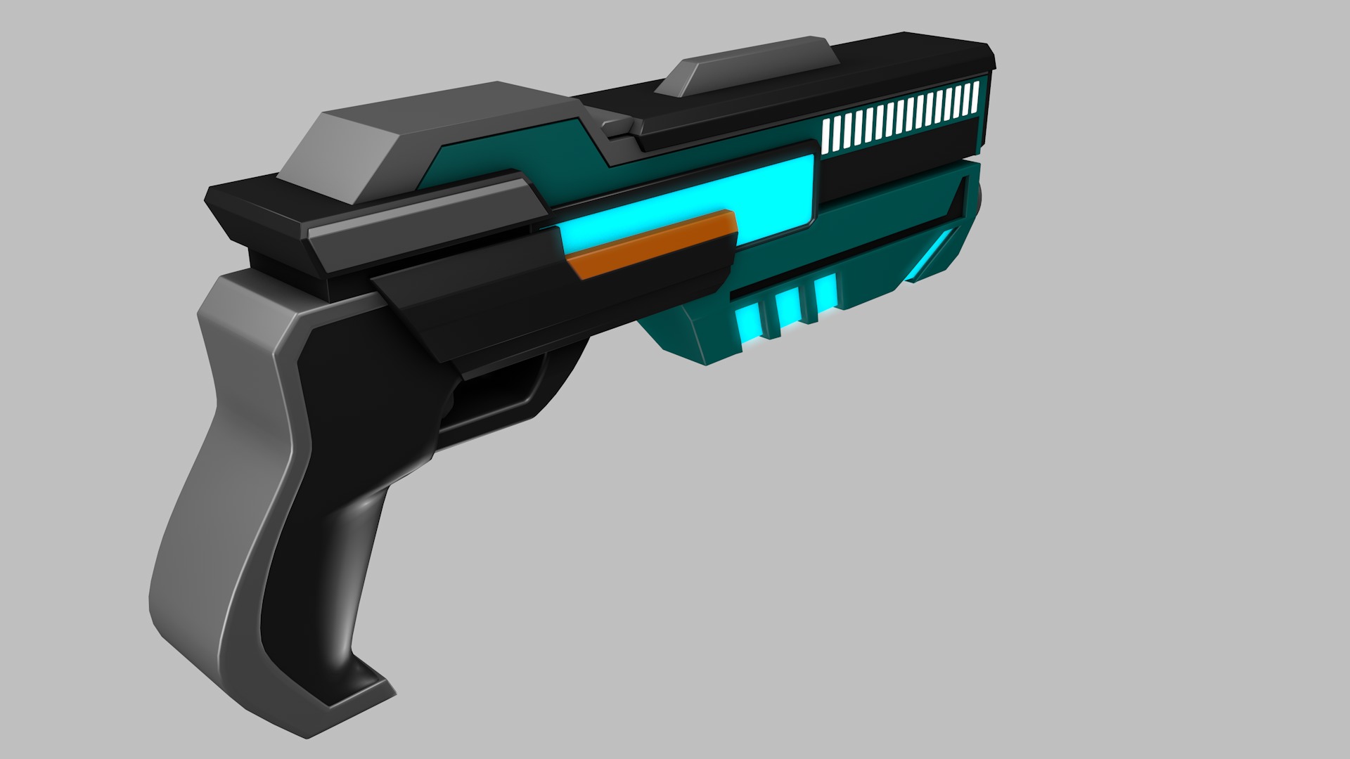 Sci Fi Gun 3D model_2