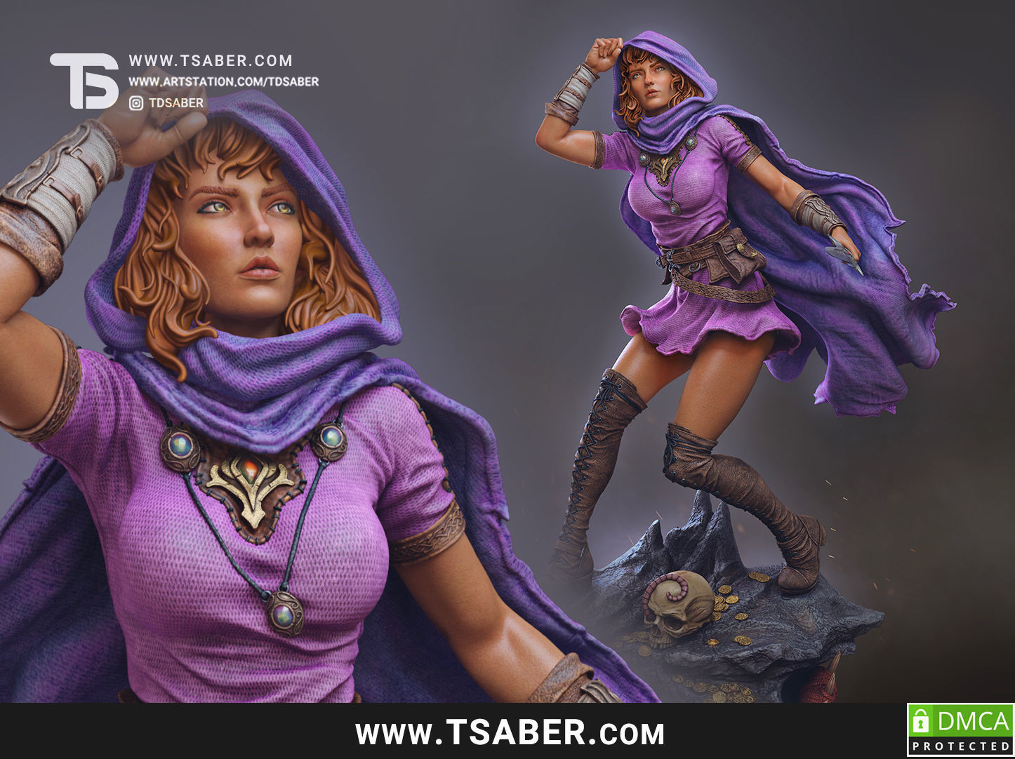 Rogue Statue 3D print model_1