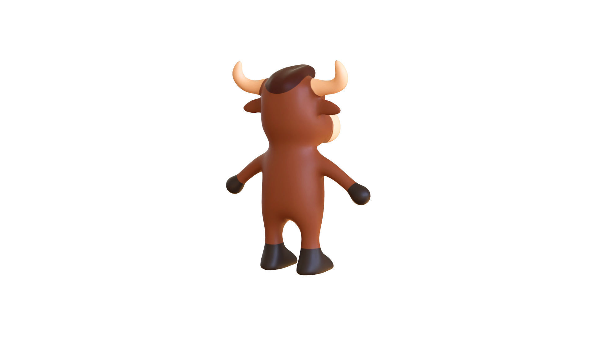 High-Quality 3D Cute Bull Animated for Games Low-poly 3D model_8