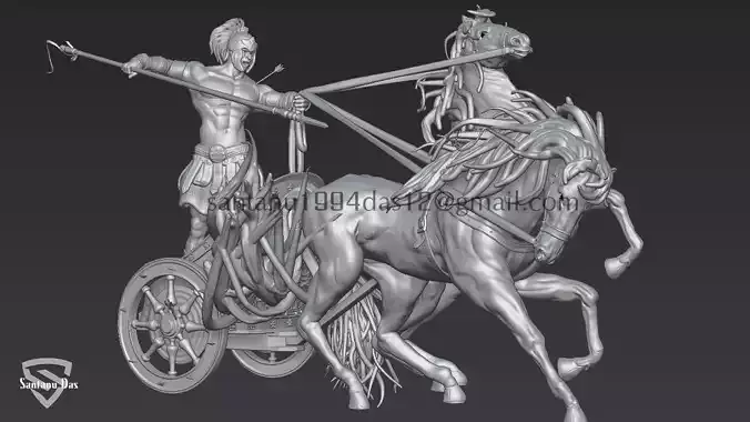 Roman Warrior 3d Print Model