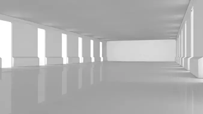 Sci Fi Warehouse Low-poly 3D model
