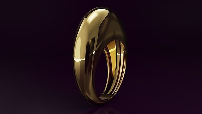 cabochon ring N03  Free 3D print model