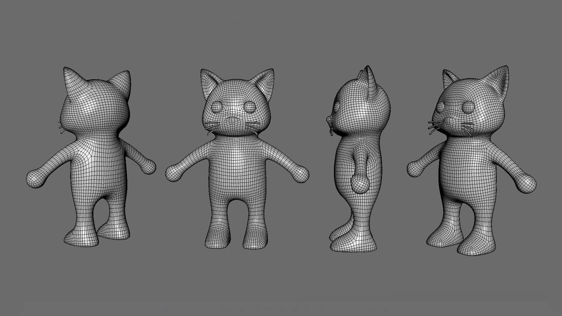 High-Quality 3D Cute Cat - Animated for Games Low-poly 3D model_14