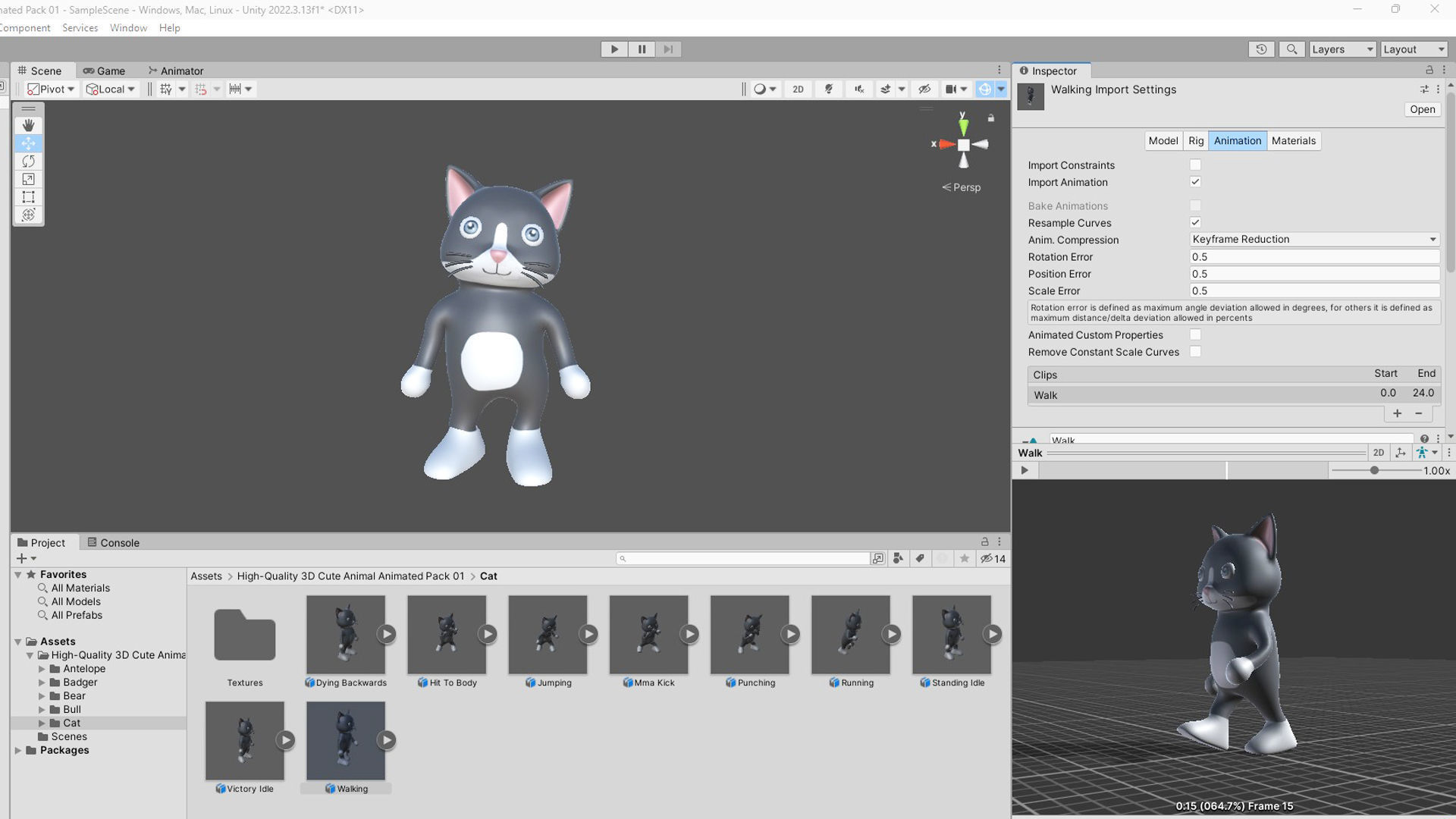High-Quality 3D Cute Cat - Animated for Games Low-poly 3D model_3
