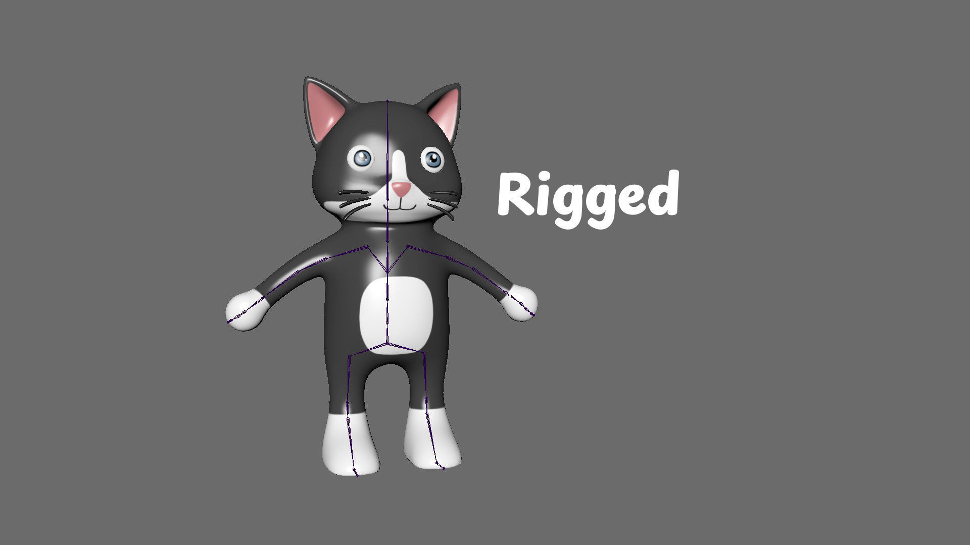 High-Quality 3D Cute Cat - Animated for Games Low-poly 3D model_4