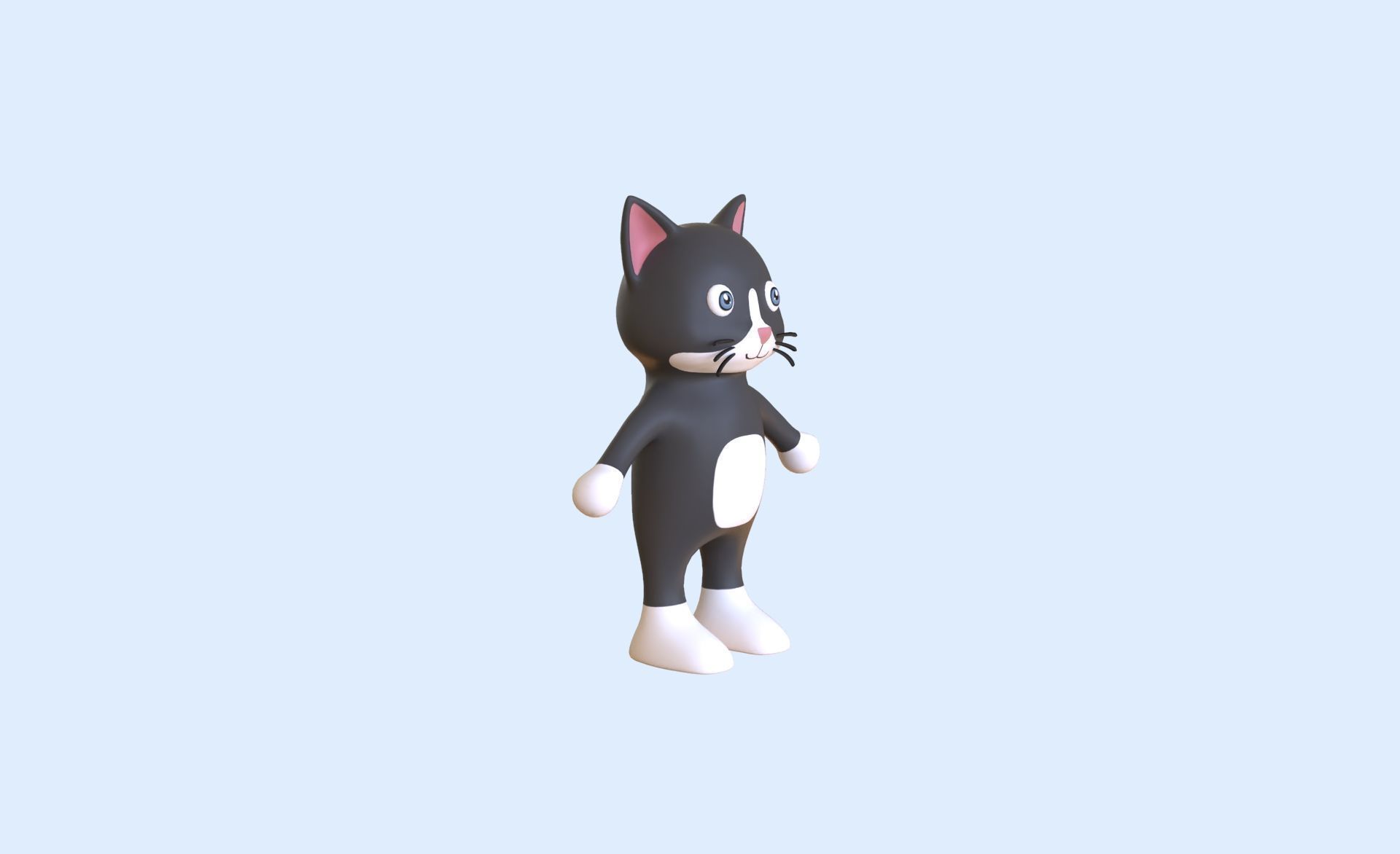 High-Quality 3D Cute Cat - Animated for Games Low-poly 3D model_10